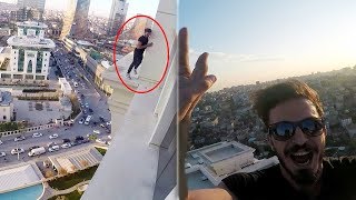 GÖKDELENİN ZİRVESİNE KAÇAK TIRMANMAK !!  | ft. Roof Runnerz