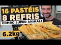 16 PASTÉIS + 8 REFRIS!!! [6KG+ COMBO SUPER ANIMAL]