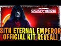 OFFICIAL SITH ETERNAL EMPEROR PALPATINE KIT REVEAL! Instantly Defeat Multiple Enemies!
