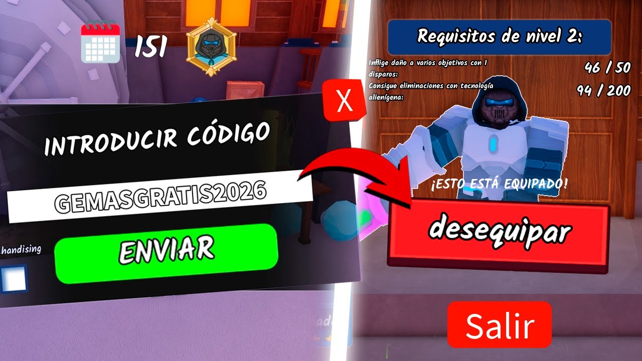 Probé códigos de gemas en 99 NOCHES EN EL BOSQUE 2026