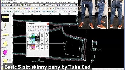 38. How to add grading & shrinkage by Tuka Cad|  5 pkt skinny pant | Bangla