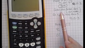 TI 84 Plus -  Permutations, Combinations, and Factorials