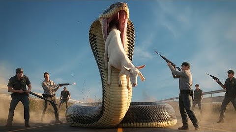 Heroic Wildlife Rescue: Brave Team Saves Goat from Giant Python Attack 🐍
