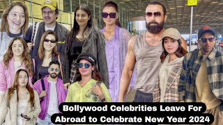 Bollywood Celebrities Leave For Abroad to Celebrate New Year 2024, Spotted at Mumbai Airport