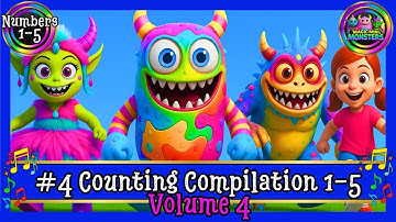 #4 Counting Compilation  | 1-5 | Learning Through Focused Practice | Magic Mini Monsters