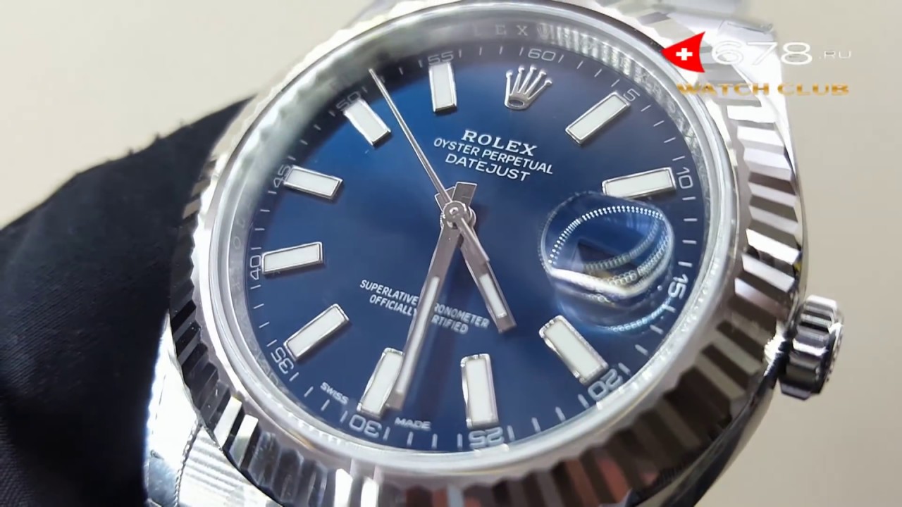 rolex oyster perpetual datejust blue