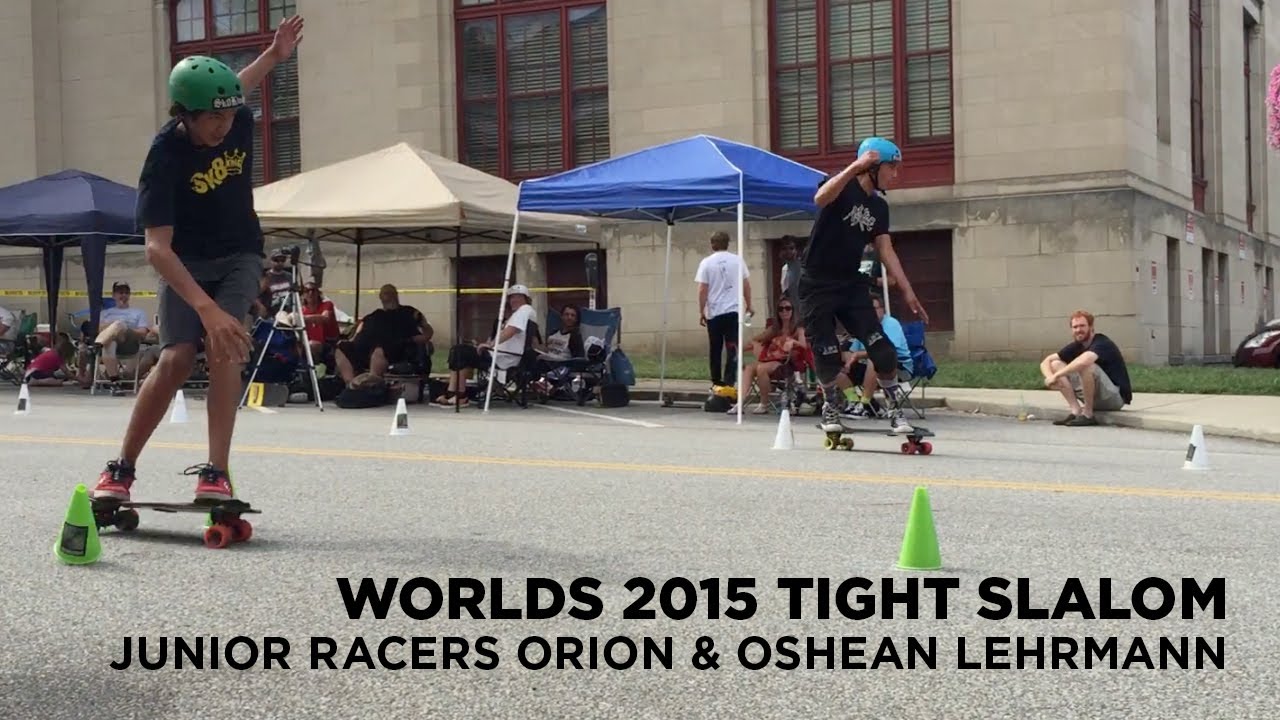 Two brothers racing Orion and Oshean Lehrmann Kentucky 2015 Juniors World Slalom Skateboard Champion