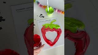 This printable strawberry outline makes a great template for homemade puffy paint!