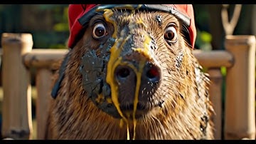 Capybara Tinh Nghịch | capybara cùng bà mukbang trứng đà điểu siêu to khổng lồ...và cái kết