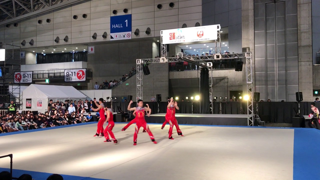正面高画質 ニコニコ超会議2017 鹿児島実業高校男子新体操部 超踊ってみた