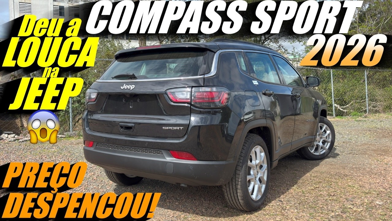 NOVO JEEP COMPASS SPORT 2026 PREÇO DESPENCOU! SUV com melhor custo-benefício do mercado?