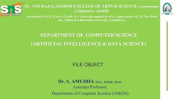 PYTHON|FILE OBJECT|SNS INSTITUTIONS