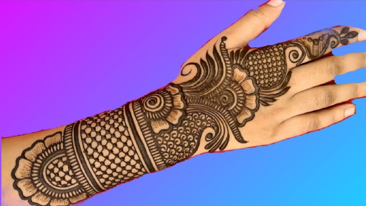 mehndi design| back side arabic design | arabic design| latest design ...