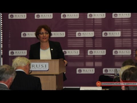 თინათინ ხიდაშელის სიტყვით გამოსვლა RUSI-ში