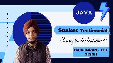 Java Course Student Testimonial by Harsimran Jeet Singh | Java Training in Chandigarh | ThinkNEXT