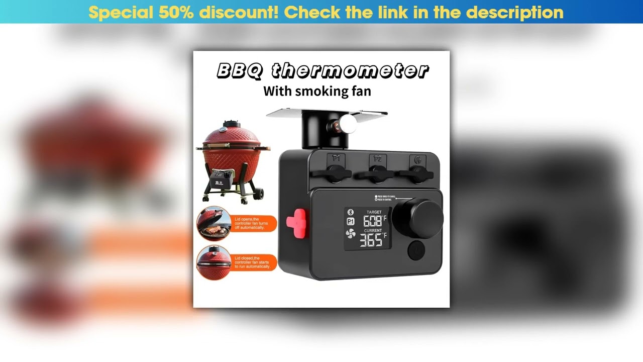Flash Sale Wireless Bluetooth Meat Thermometer PID BBQ Fan Controller Temperature Control Probe for