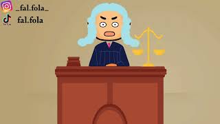 القاضي والمجرم انظرو ما حدث 🤣#انميشن #ضحك #tiktok #تيك_توك screenshot 1