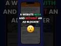 Website Before and After an Ad Blocker