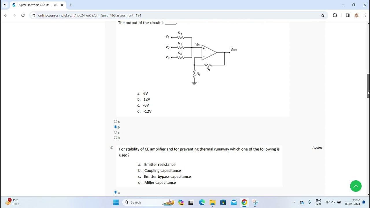 Digital Electronics Circuits Solution Week 0 Assignment 0