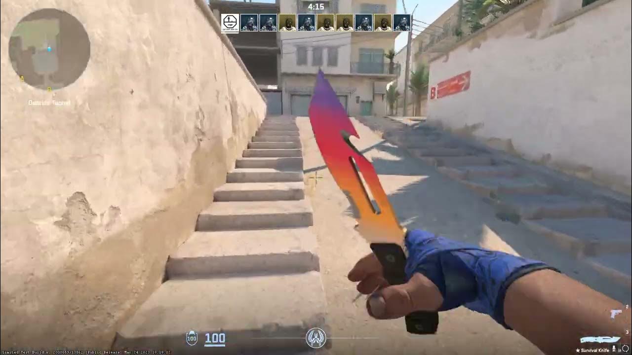 Counter strike 2 Survival Knife Fade Inspect YouTube