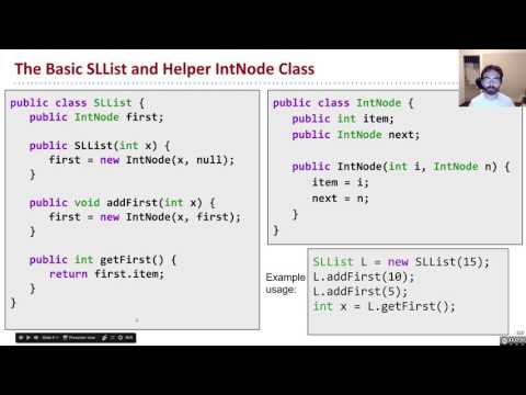 [Lists2, Video 1C] Introducing the SLList - SLList Methods