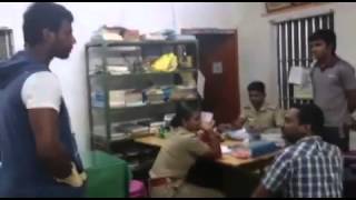 Vishal In Police Station For Caught Thiruttu Vcd