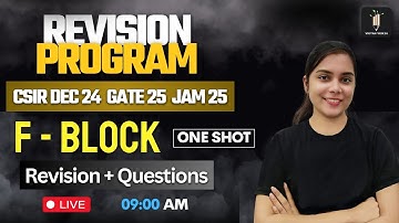 f - Block | One Shot Revision Program 2.O | CSIR NET IIT GATE IIT JAM