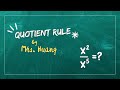Algebra 1 | Quotient Rule for Exponents