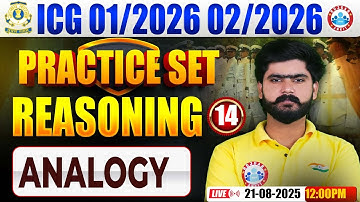 ICG GD DB Reasoning Practice Set | Reasoning Practice Set #14 | Analogy | Reasoning For ICG GD DB