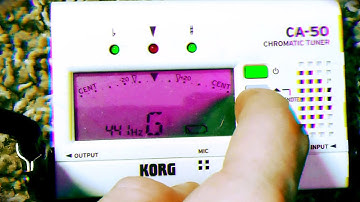 Korg CA-50 Chromatic Tuner Demo through Electric Guitar 2024