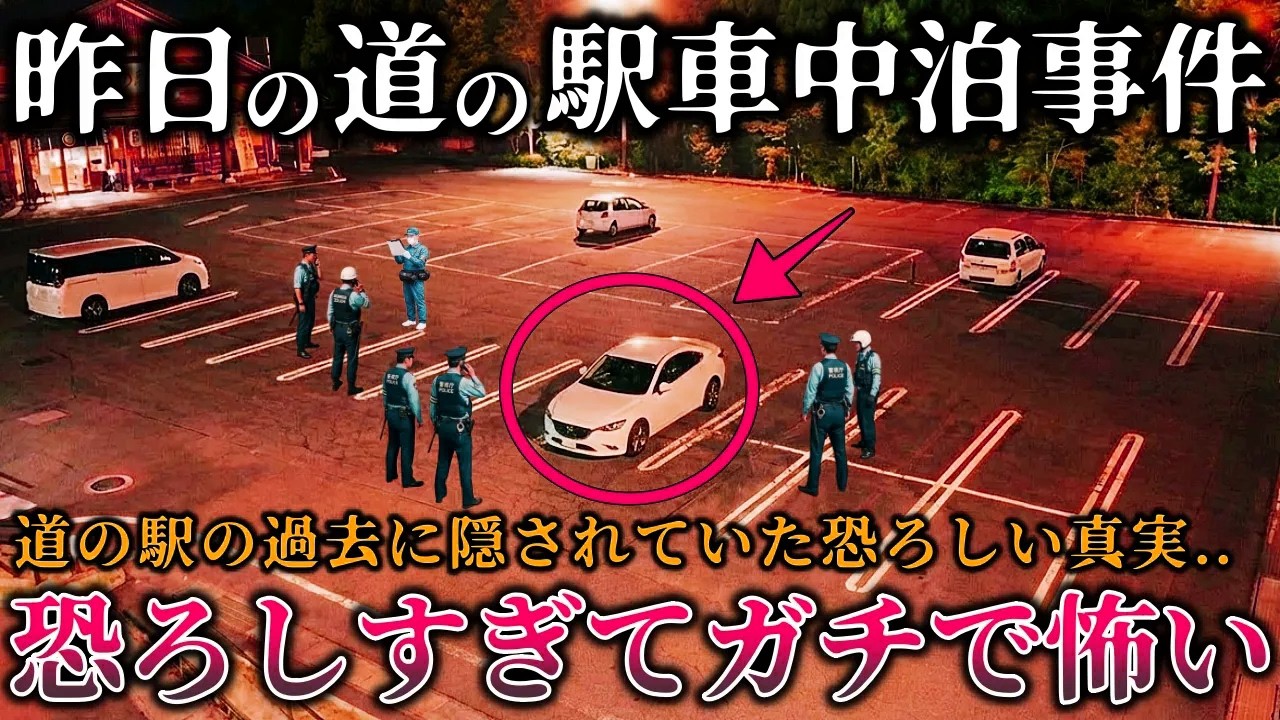 【怖い話】※1人で車中泊する人は見ないで..深夜の道の駅でインスタ配信中の男性が遭遇した裸足の女..監視カメラが捉えた恐ろしい怪奇事件の真相がヤバイ！【ゆっくり解説】