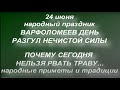 24 июня народный праздник Варфоломеев день. Что нельзя делать. Именинники дня. Народные приметы .