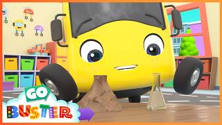 messy volcano madness go buster bus cartoons kids stories