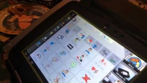 Teenager with autism using AAC to talk about his morning