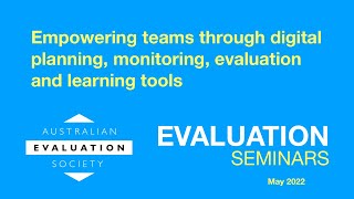 Empowering teams through digital planning, monitoring, evaluation and learning tools