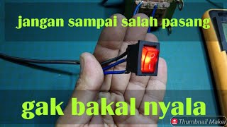 cara pasang SAKLAR ON/OFF power yang benar,switch on off.#switchonoff#tranding#riyantchanel