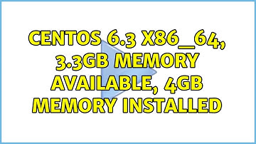CentOS 6.3 x86_64, 3.3GB memory available, 4GB memory installed