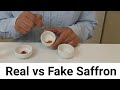 Real saffron and fake saffron test