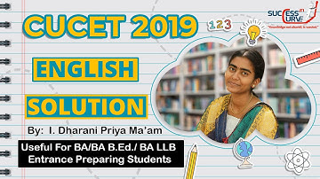CUCET 2019 English Previous years question Solution | CUCET SAVER COURSE #CUCET Entrance preparation