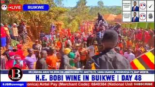Thousands Escort Bobi Wine Out of the First Venue in Buikwe Despite Police Harassment