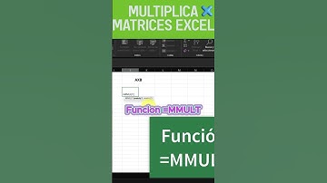🟩Cómo multiplicar matrices en Excel❌ #superexcel  #excel  #aprendeexcel  #tareasescolares #matrices