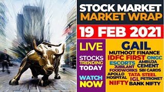 Market Wrap I Muthoot Finance, GAIL, ONGC, Tata Steel, Jubilant Foodworks, SBI Cards, IDFC First