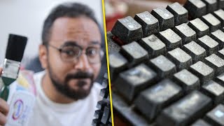 طريقتي في تنظيف الكيبورد الميكانيكال بدون خلع الازرار وبأقل الامكانيات !
