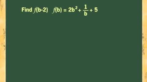 ALGEBRAIC FUNCTIONS (PART 3) ANIMATION