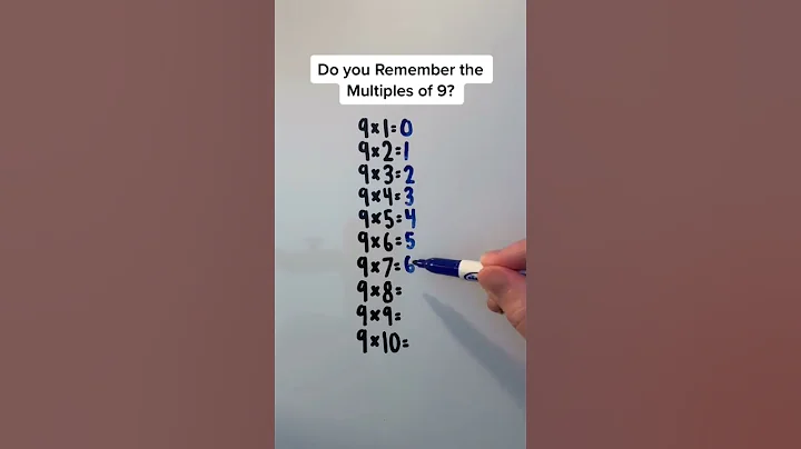 Do you Remember the Multiples of 9? #Shorts #math #maths #mathematics