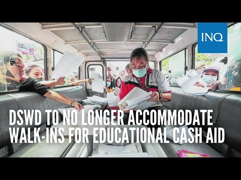 DSWD to no longer accommodate walk-ins for educational cash aid
