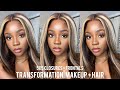 NEW HAIR COLOUR!😱😍| HOW I APPLY MY 5x5 CLOSURE WIG ON MY LOW HAIRLINE | MAKEUP & HAIR| KAISERCOBY