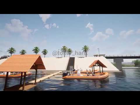 BENDUNGAN CI BALIUNG KC CIBALIUNG KB PANDEGLSNG YG AKAN DATANG BANGUNAN NYA SEPERTI INI SANGAT INDAh