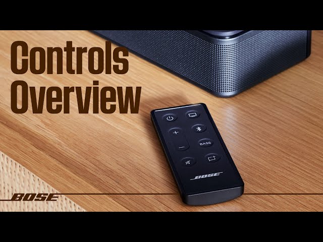 Bose TV Speaker – Controls Overview -