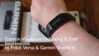 skære billig folkeafstemning Garmin Vivosport First Impressions vs Fitbit Versa & Garmin Vivofit 4 -  YouTube